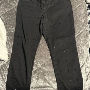 Jennifer Lopez black sparkle jeans